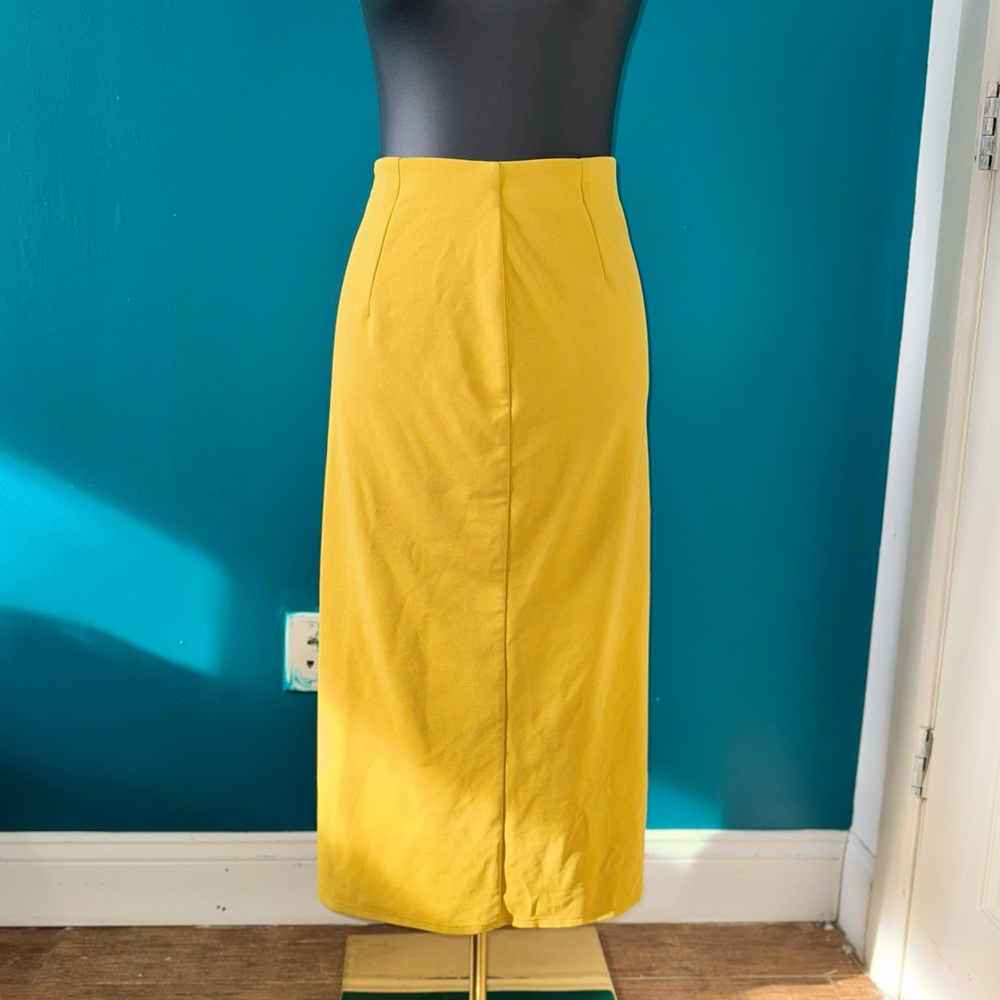 Chic Yellow Pencil Skirt for Women